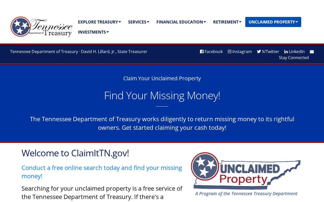 Brentwood public records research using the free ClaimItTN service